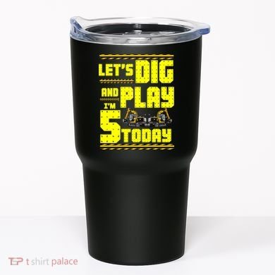 5th Birthday Construction Tumbler