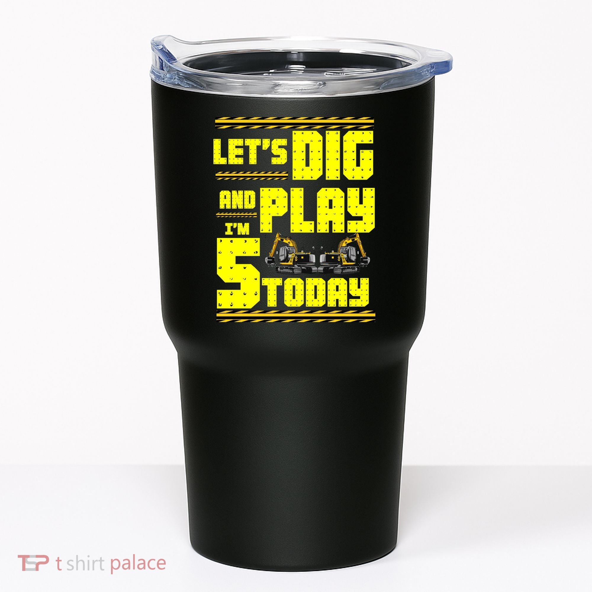 5th Birthday Construction Tumbler
