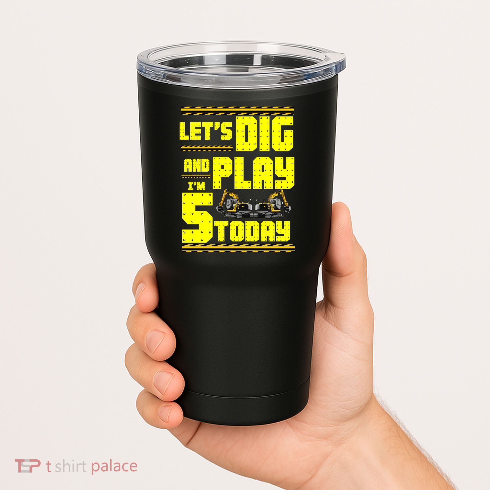 5th Birthday Construction Tumbler