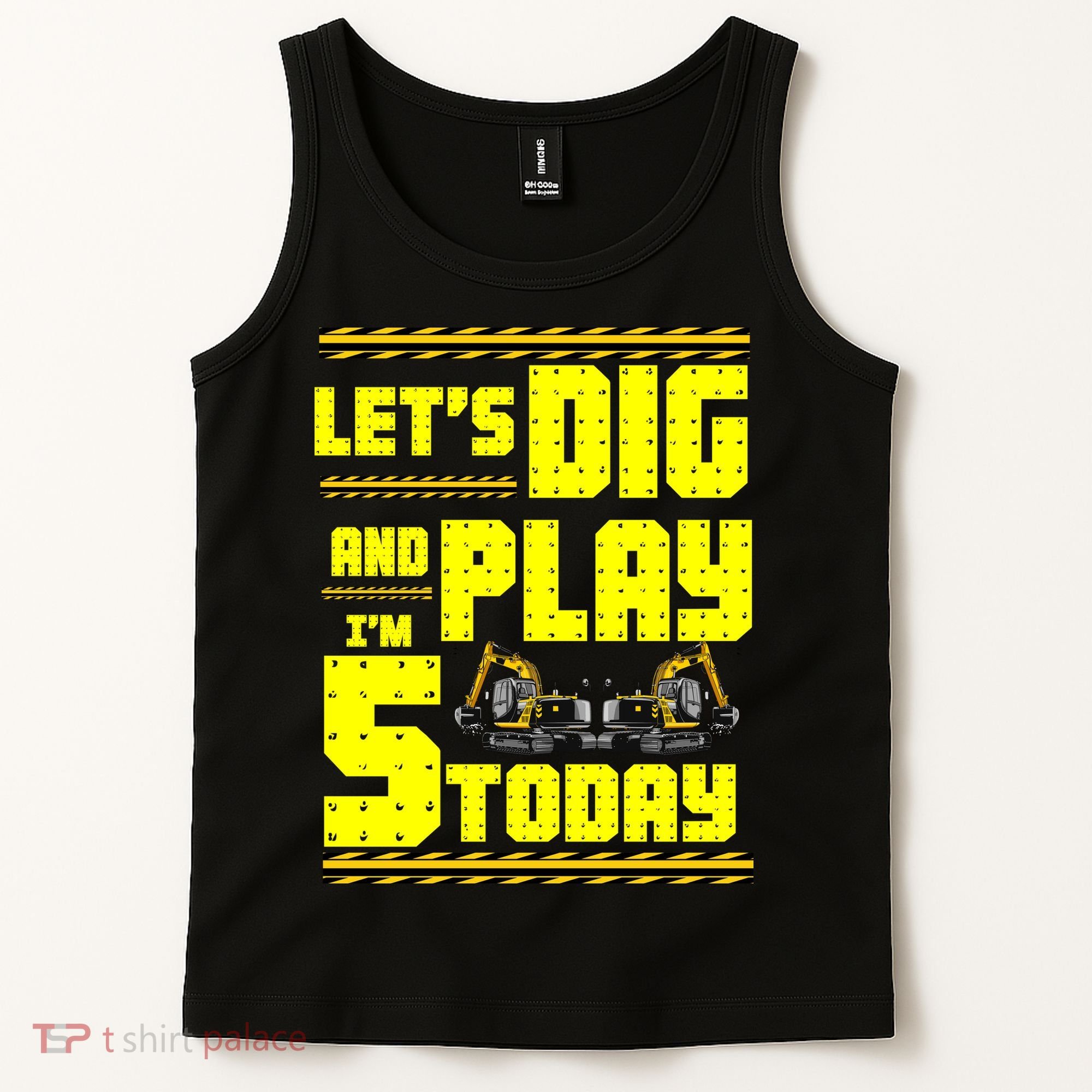 5th Birthday Construction Tank Top
