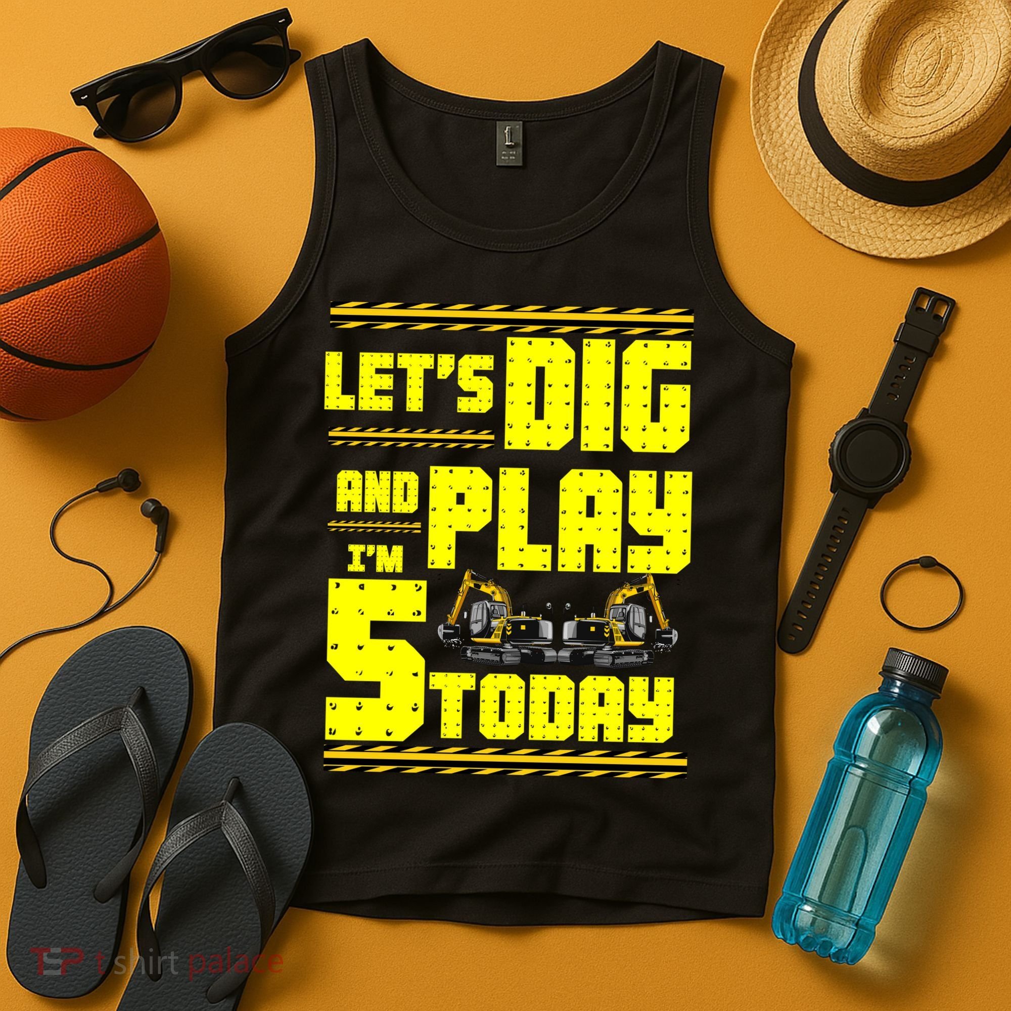 5th Birthday Construction Tank Top