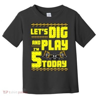 5th Birthday Construction Toddler T-Shirt