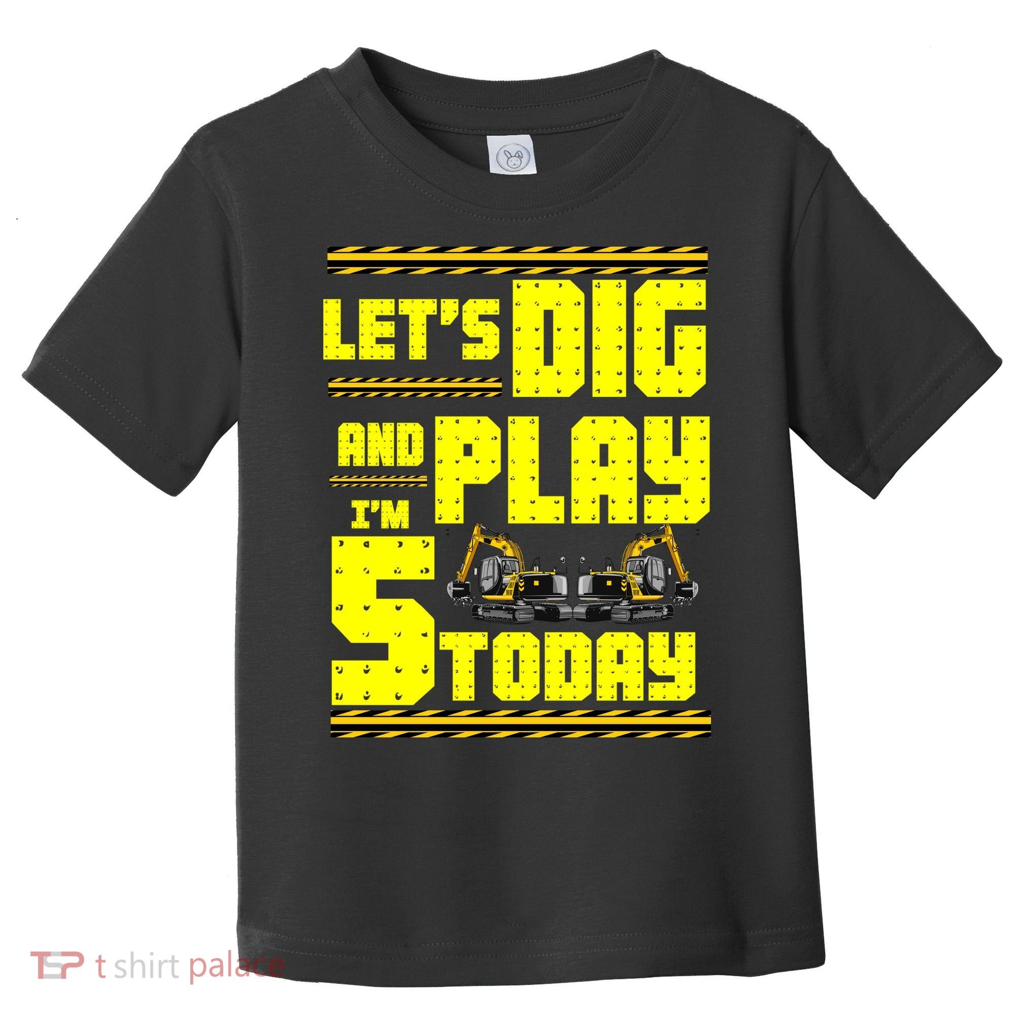 5th Birthday Construction Toddler T-Shirt