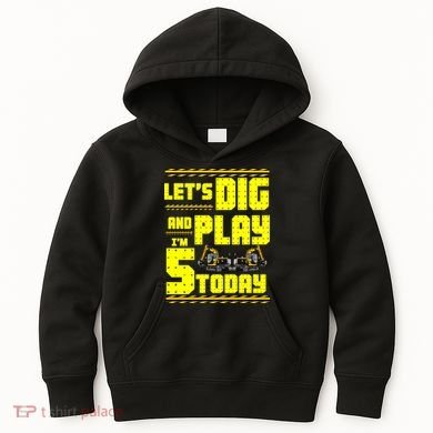 5th Birthday Construction Kids Hoodie