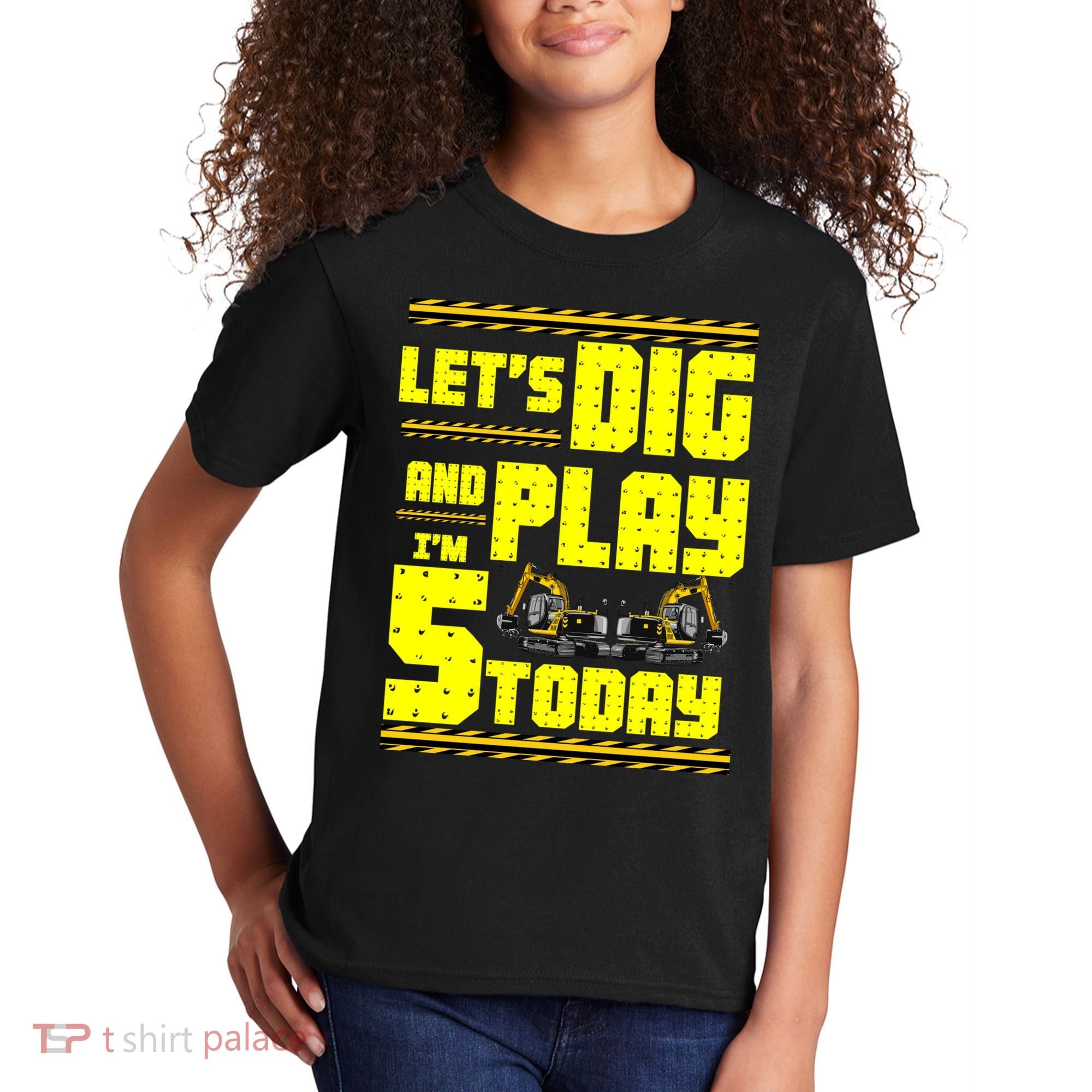 5th Birthday Construction Kids T-Shirt
