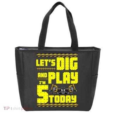 5th Birthday Construction Tote Bag
