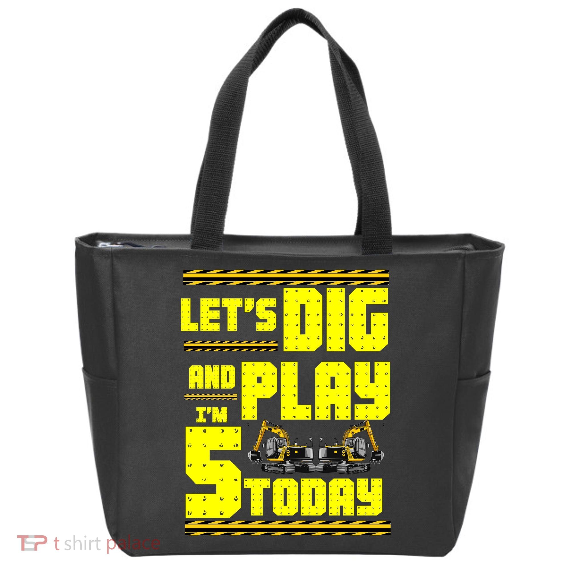 5th Birthday Construction Tote Bag