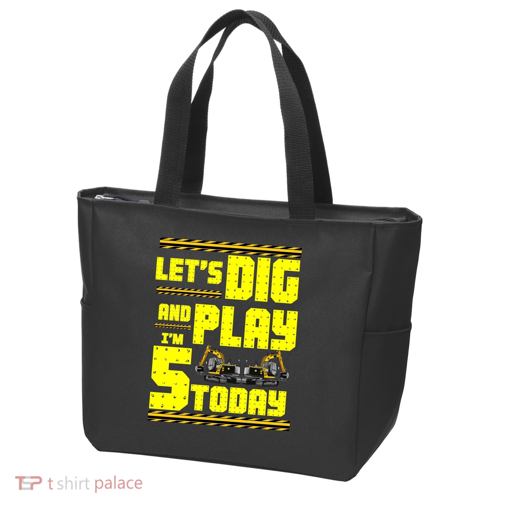 5th Birthday Construction Tote Bag
