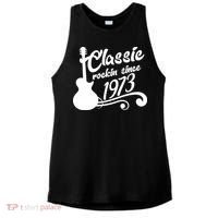 50th Birthday Classic Rockin Since 1973 Ladies PosiCharge Tri-Blend Wicking Tank thumb 0