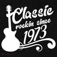 50th Birthday Classic Rockin Since 1973 Ladies PosiCharge Tri-Blend Wicking Tank thumb 2