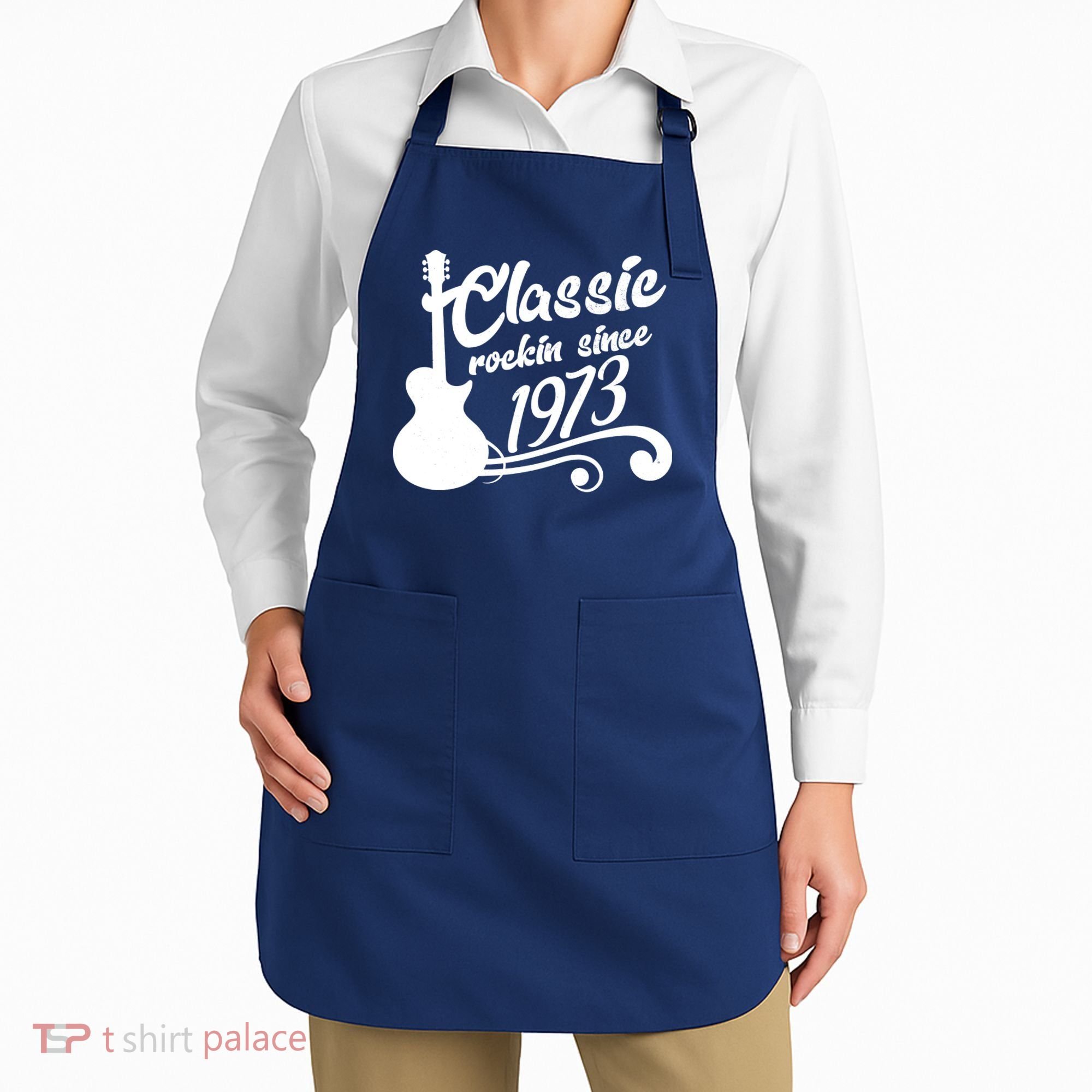 50th Birthday Classic Rockin Since 1973 Apron