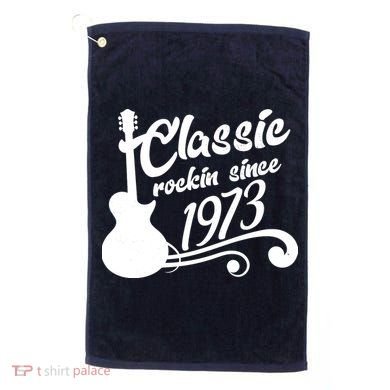 50th Birthday Classic Rockin Since 1973 Golf Towel