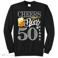 50th Birthday Cheers And Beers To 50 Years Sweatshirt thumb 0