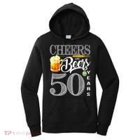 50th Birthday Cheers And Beers To 50 Years Women's Hoodie thumb 0