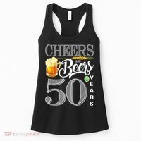 50th Birthday Cheers And Beers To 50 Years Women's Tank Top thumb 0
