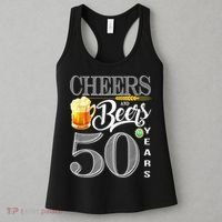 50th Birthday Cheers And Beers To 50 Years Women's Tank Top thumb 3