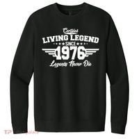 50th Birthday Certified Living Legend Since 1976 Legends Never Die V.I.T. Fleece Crew Sweatshirt thumb 0
