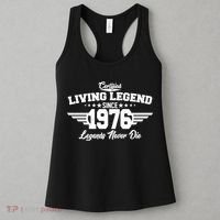 50th Birthday Certified Living Legend Since 1976 Legends Never Die Women's Tank Top thumb 3