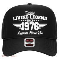 50th Birthday Certified Living Legend Since 1976 Legends Never Die Hat thumb 0