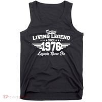 50th Birthday Certified Living Legend Since 1976 Legends Never Die Tank Top thumb 0