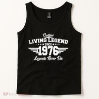 50th Birthday Certified Living Legend Since 1976 Legends Never Die Tank Top thumb 2