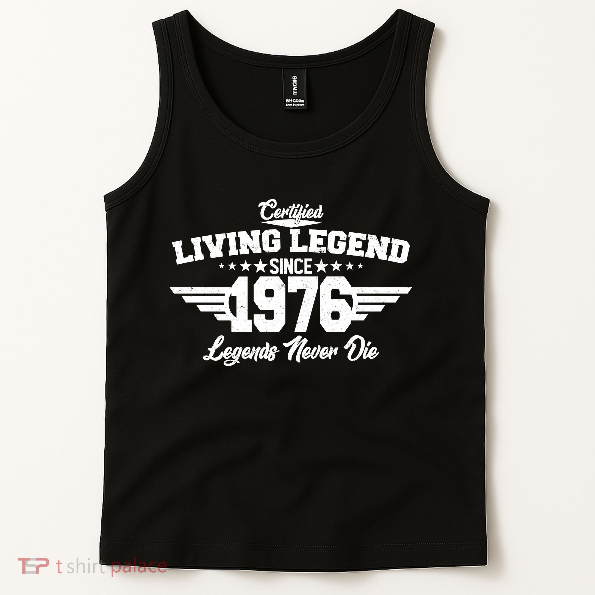50th Birthday Certified Living Legend Since 1976 Legends Never Die Tank Top