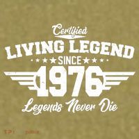 50th Birthday Certified Living Legend Since 1976 Legends Never Die Garment-Dyed Women's Muscle Tee thumb 6