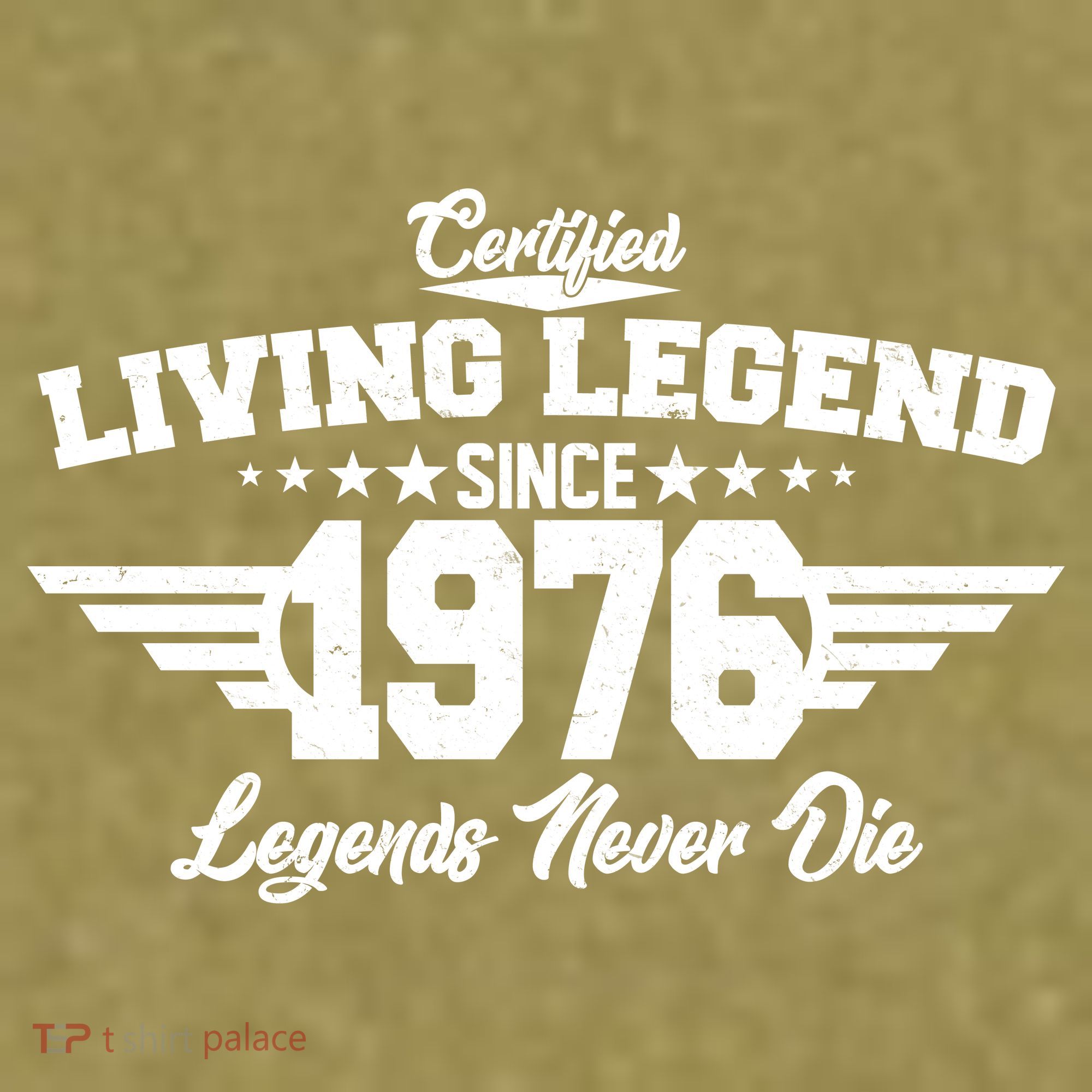 50th Birthday Certified Living Legend Since 1976 Legends Never Die Garment-Dyed Women's Muscle Tee