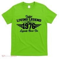 50th Birthday Certified Living Legend Since 1976 Legends Never Die T-Shirt thumb 0