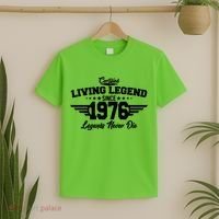 50th Birthday Certified Living Legend Since 1976 Legends Never Die T-Shirt thumb 2