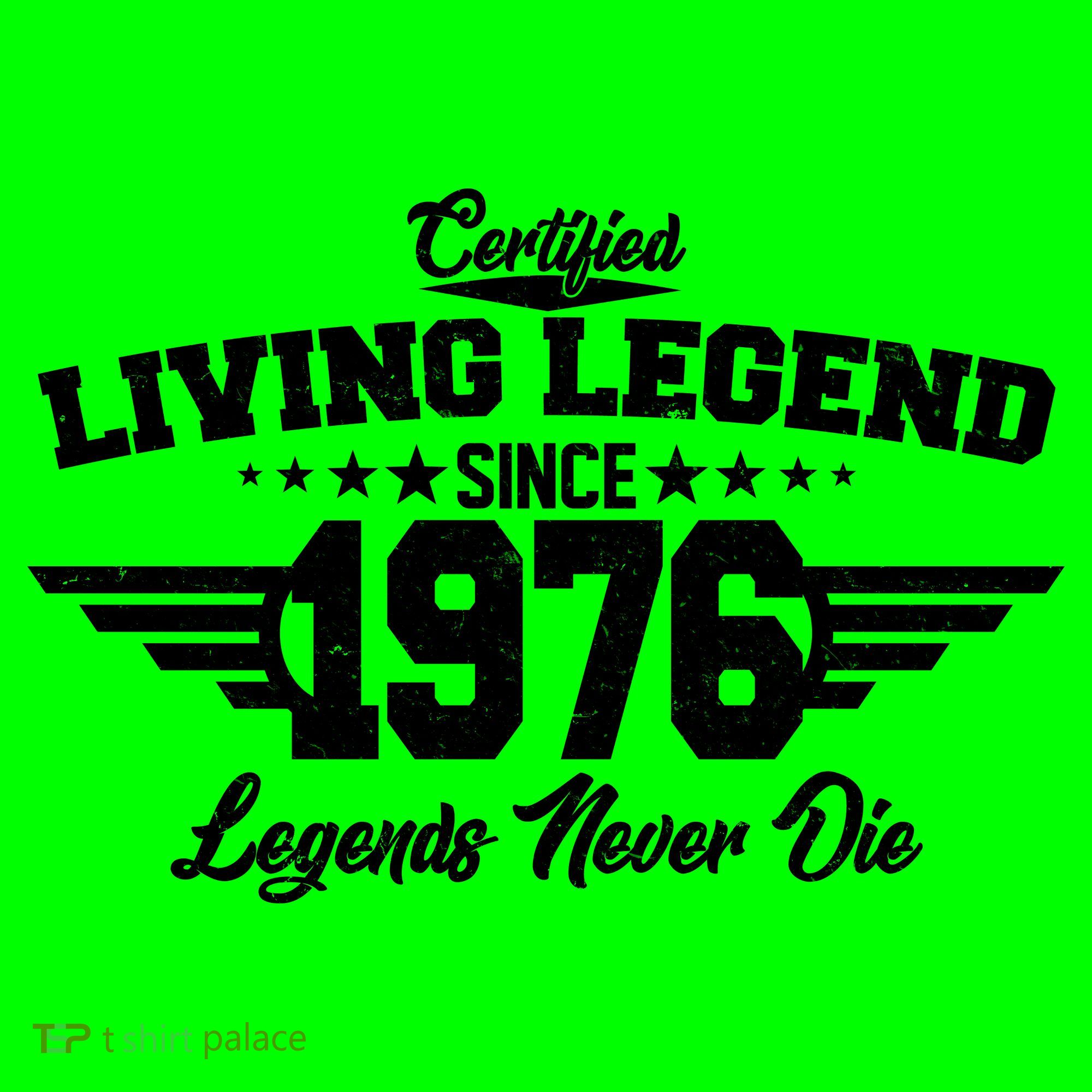 50th Birthday Certified Living Legend Since 1976 Legends Never Die Button