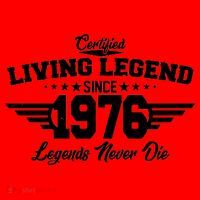 50th Birthday Certified Living Legend Since 1976 Legends Never Die Santa Hat thumb 1