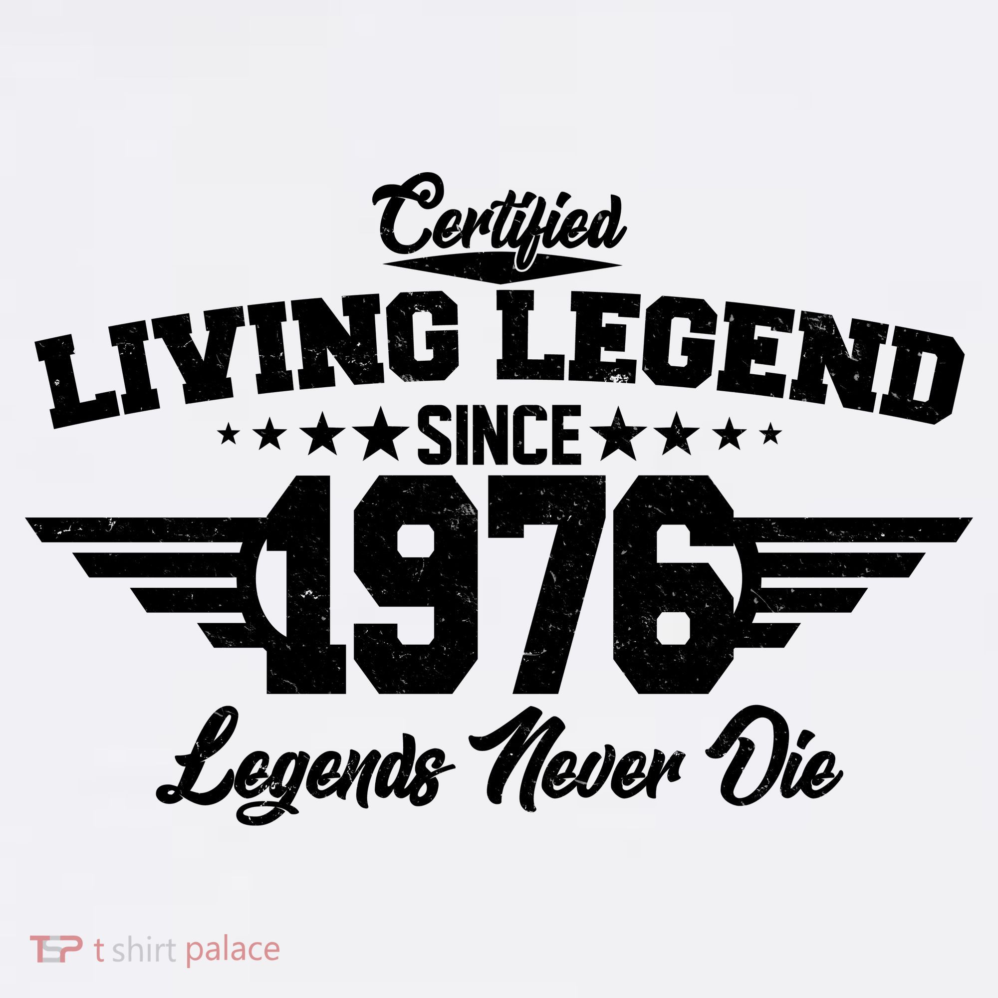50th Birthday Certified Living Legend Since 1976 Legends Never Die Garment-Dyed Sweatshirt