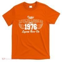 50th Birthday Certified Living Legend Since 1976 Legends Never Die Vintage Wings T-Shirt thumb 0