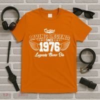 50th Birthday Certified Living Legend Since 1976 Legends Never Die Vintage Wings T-Shirt thumb 5