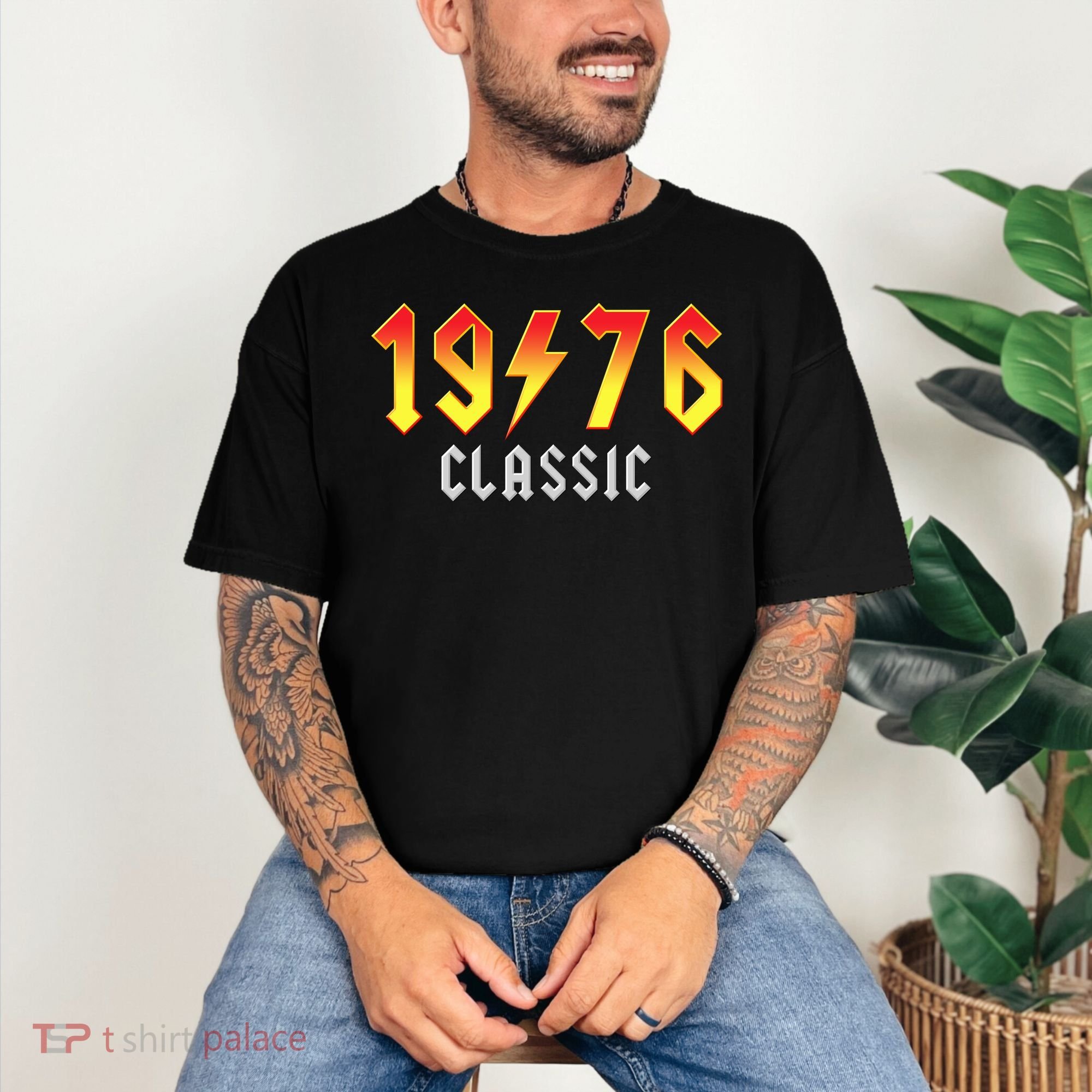 50th Birthday Classic 1976 Retro Rock Band Comfort Colors T-Shirt