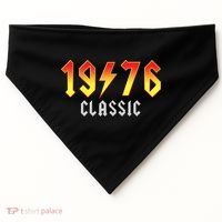50th Birthday Classic 1976 Retro Rock Band USA-Made Doggie Bandana thumb 0