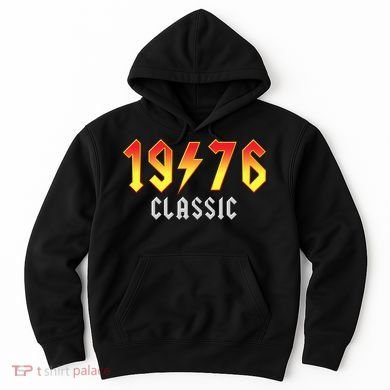 50th Birthday Classic 1976 Retro Rock Band Hoodie