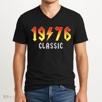 50th Birthday Classic 1976 Retro Rock Band V-Neck T-Shirt thumb 2