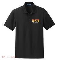 50th Birthday Classic 1976 Retro Rock Band Dry Zone Grid Polo thumb 0