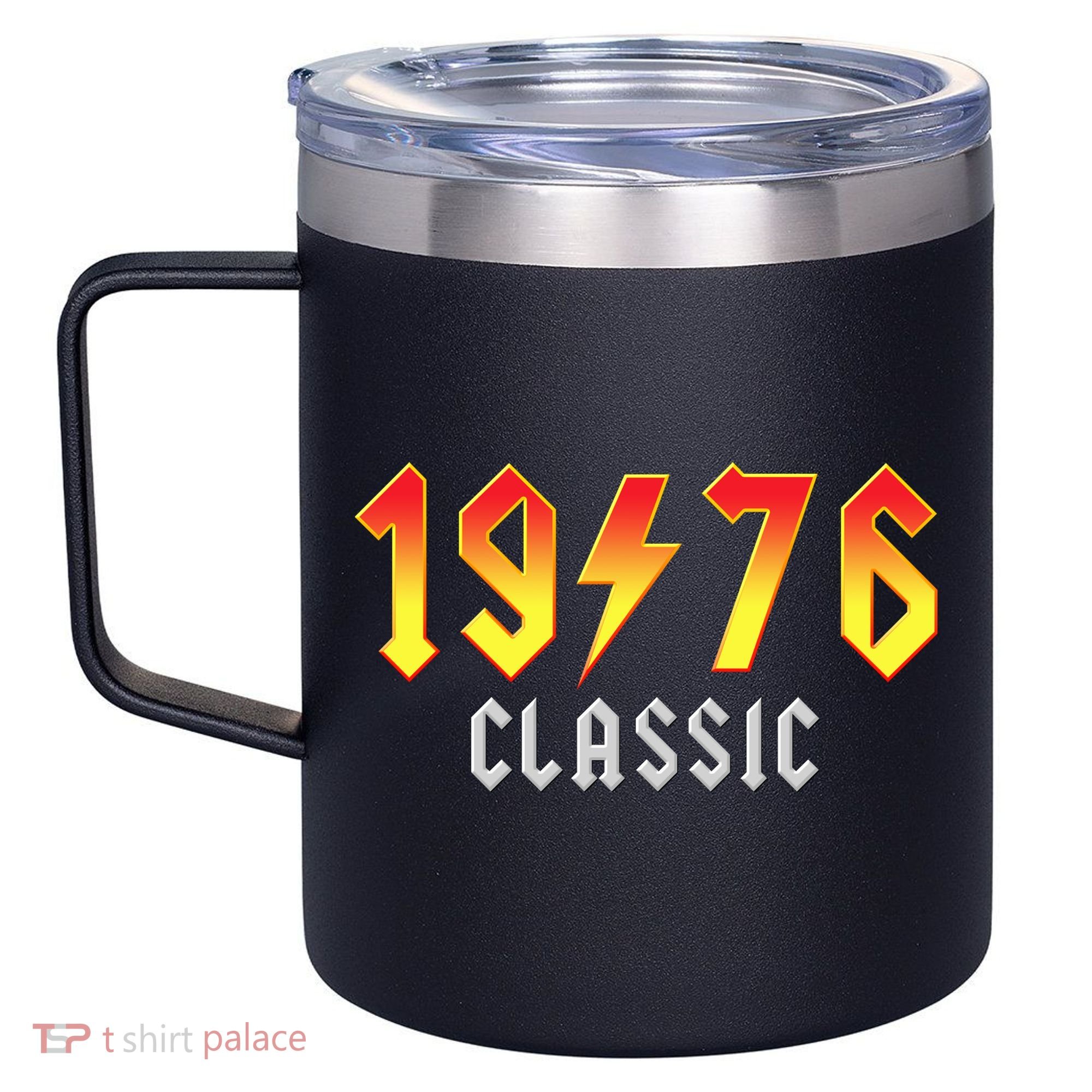50th Birthday Classic 1976 Retro Rock Band 12oz Stainless Steel Coffee Mug