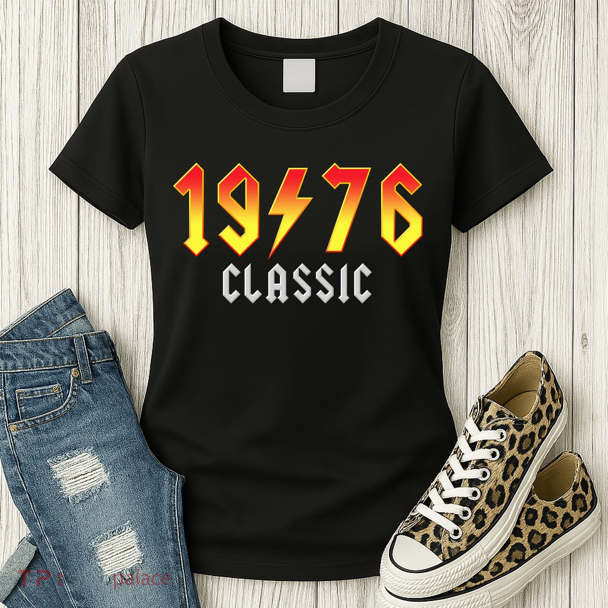 50th Birthday Classic 1976 Retro Rock Band Women's T-Shirt