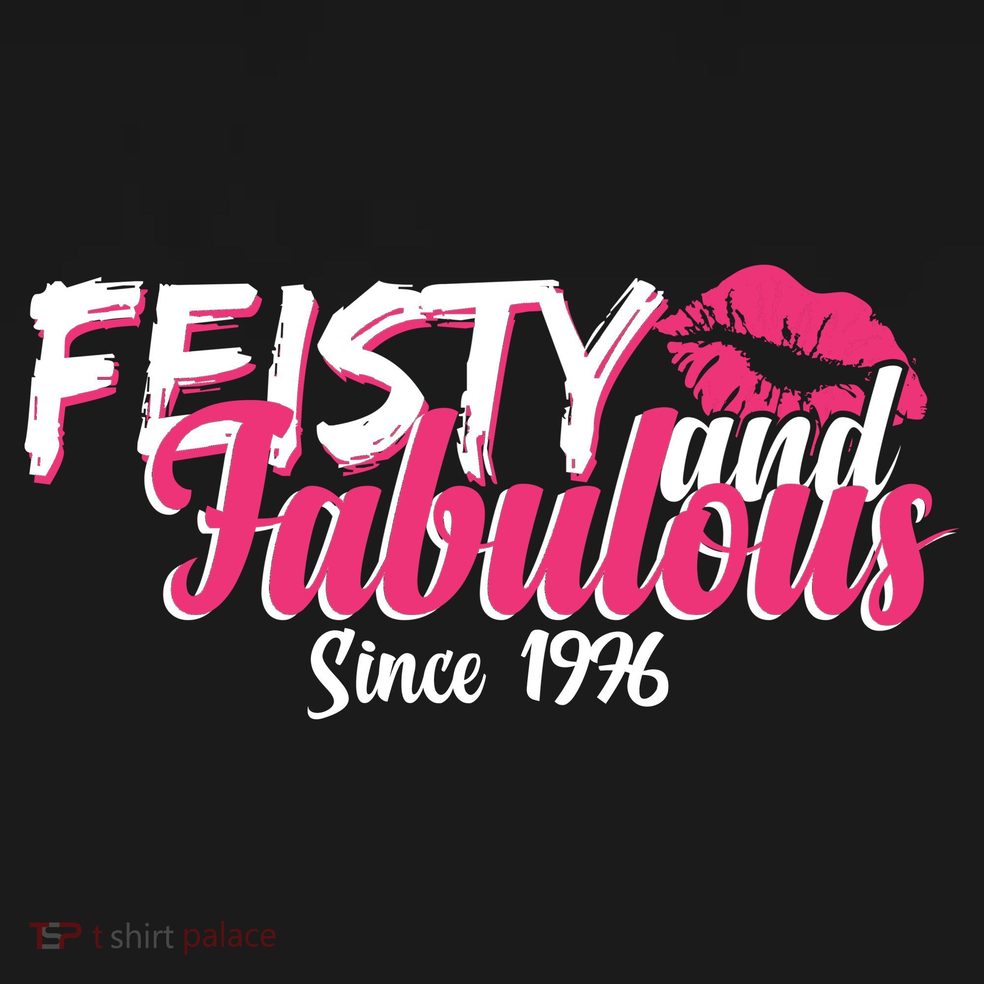 50th Birthday Feisty And Fabulous Since 1976  V-Neck T-Shirt
