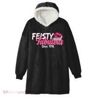 50th Birthday Feisty And Fabulous Since 1976  Hooded Wearable Blanket thumb 0