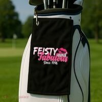 50th Birthday Feisty And Fabulous Since 1976  Golf Towel thumb 2
