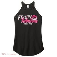 50th Birthday Feisty And Fabulous Since 1976  Women's Perfect Tri Rocker Tank thumb 0