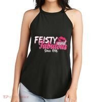 50th Birthday Feisty And Fabulous Since 1976  Women's Perfect Tri Rocker Tank thumb 2