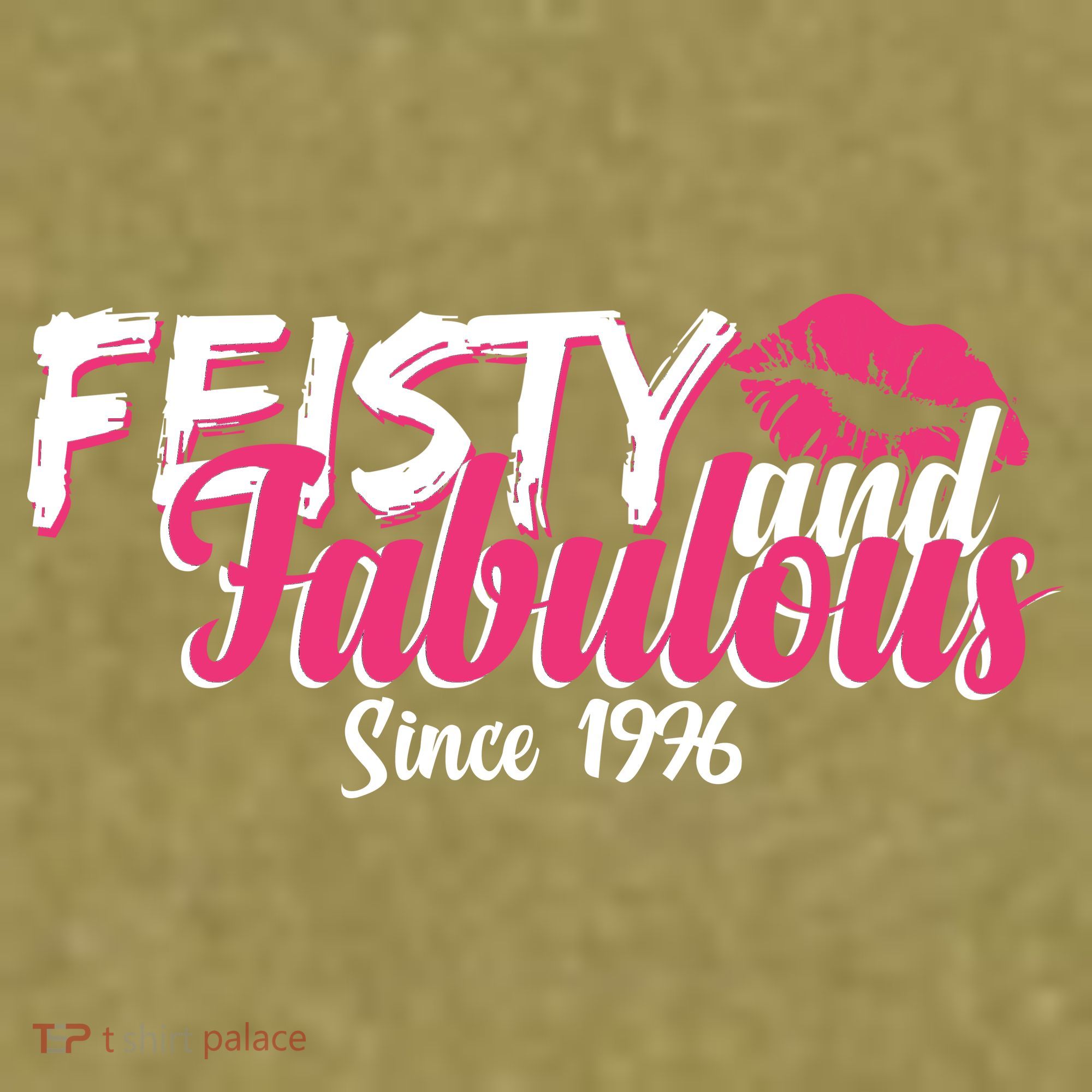 50th Birthday Feisty And Fabulous Since 1976  Garment-Dyed Women's Muscle Tee