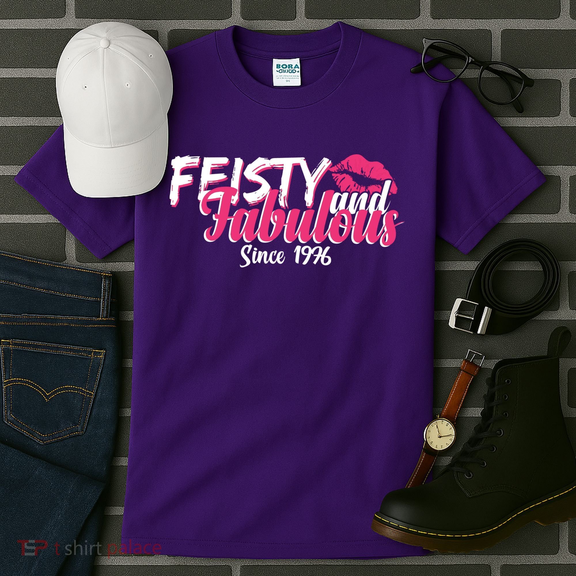 50th Birthday Feisty And Fabulous Since 1976  Tall T-Shirt