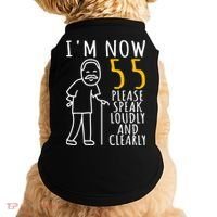  55th Birthday For Him | I'm Now 55 Years Old | Cool BDay Doggie Tank thumb 0